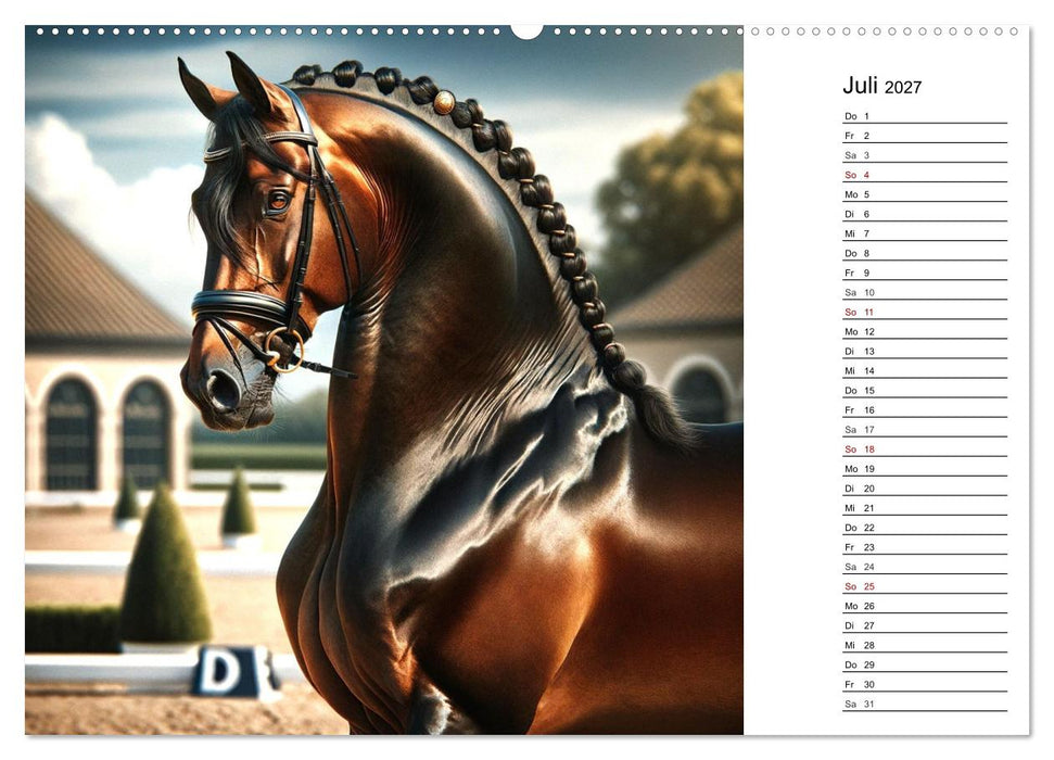 Pferde - die Schönheit edler Pferderassen (CALVENDO Premium Wandkalender 2027)