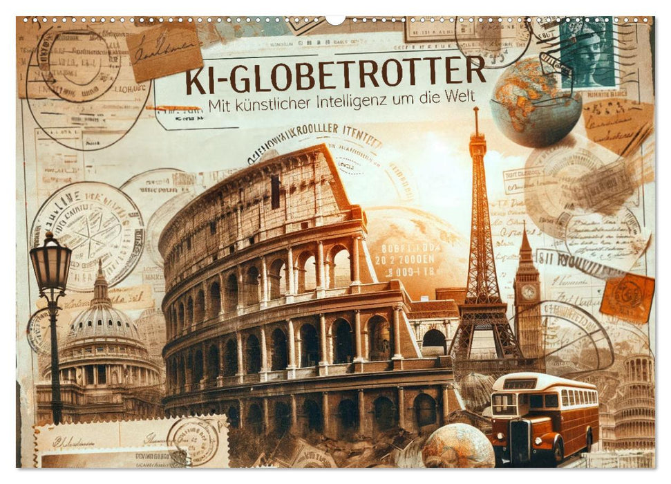 KI-Globetrotter: Mit künstlicher Intelligenz um die Welt (CALVENDO Wandkalender 2027)