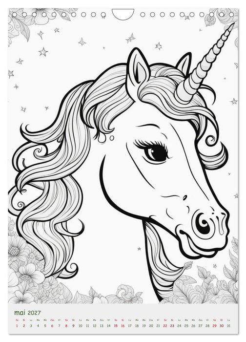 Calendrier à colorier (CALVENDO Calendrier mensuel 2027)