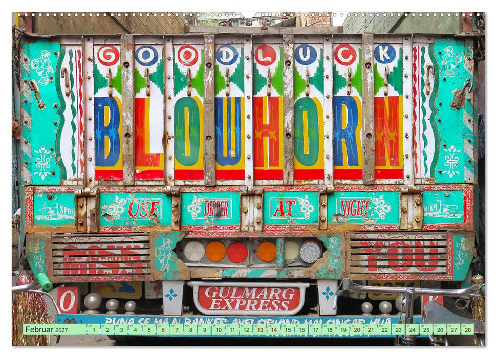 Indien Farbenfrohe LKW (CALVENDO Wandkalender 2027)