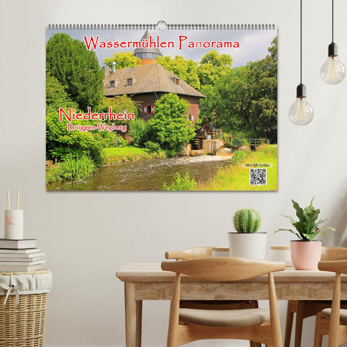 Wassermühlen Panorama Niederrhein Brüggen-Wegberg (CALVENDO Wandkalender 2027)