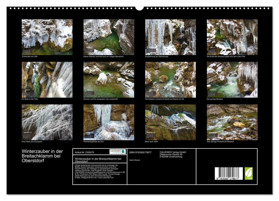 Winterzauber in der Breitachklamm bei Oberstdorf (CALVENDO Premium Wandkalender 2027)