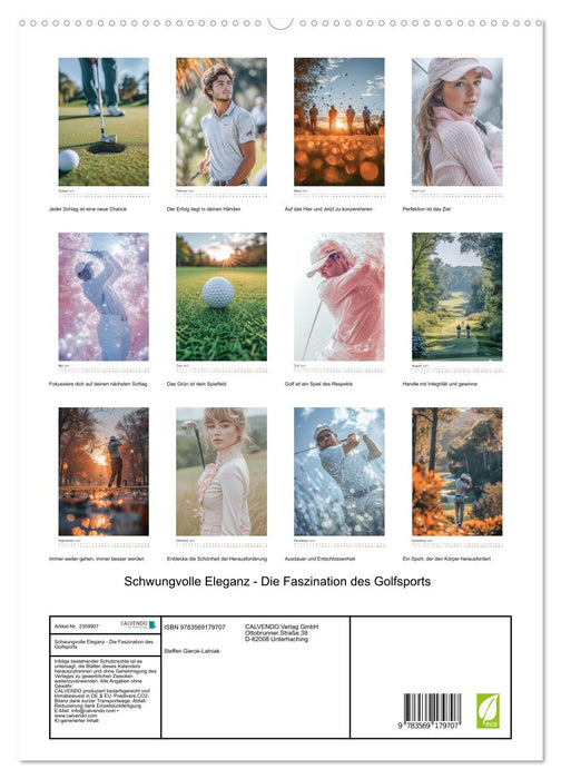 Schwungvolle Eleganz - Die Faszination des Golfsports (CALVENDO Premium Wandkalender 2027)