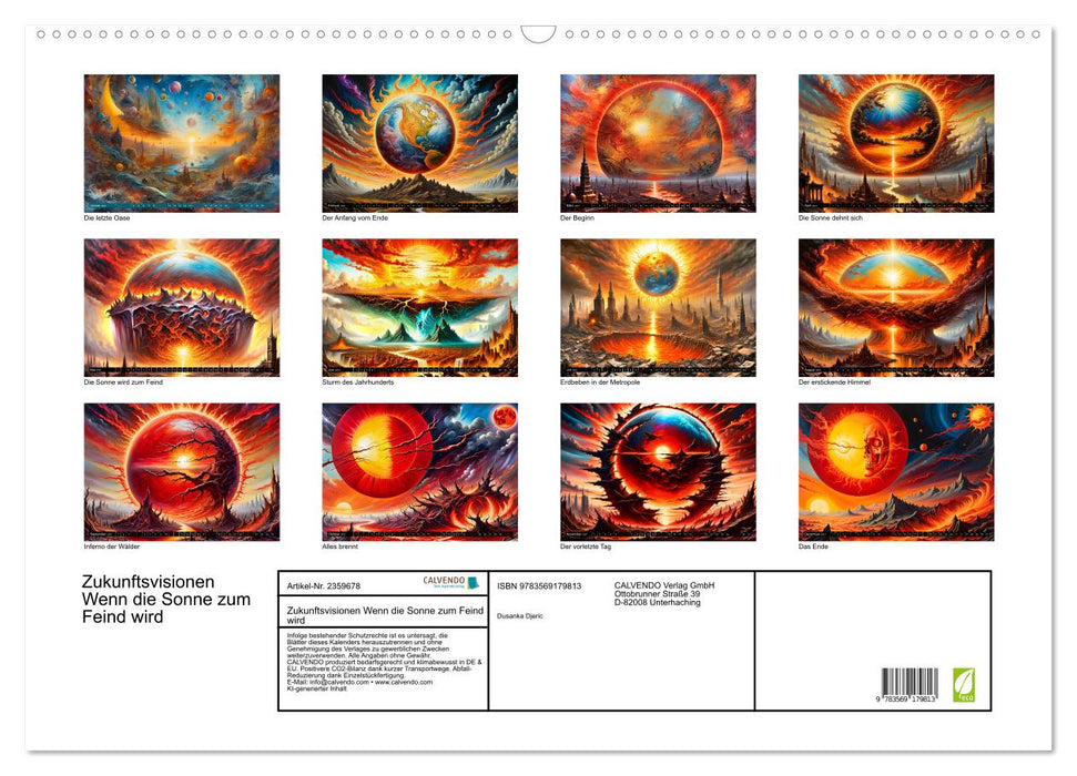 Zukunftsvisionen Wenn die Sonne zum Feind wird (CALVENDO Wandkalender 2027)
