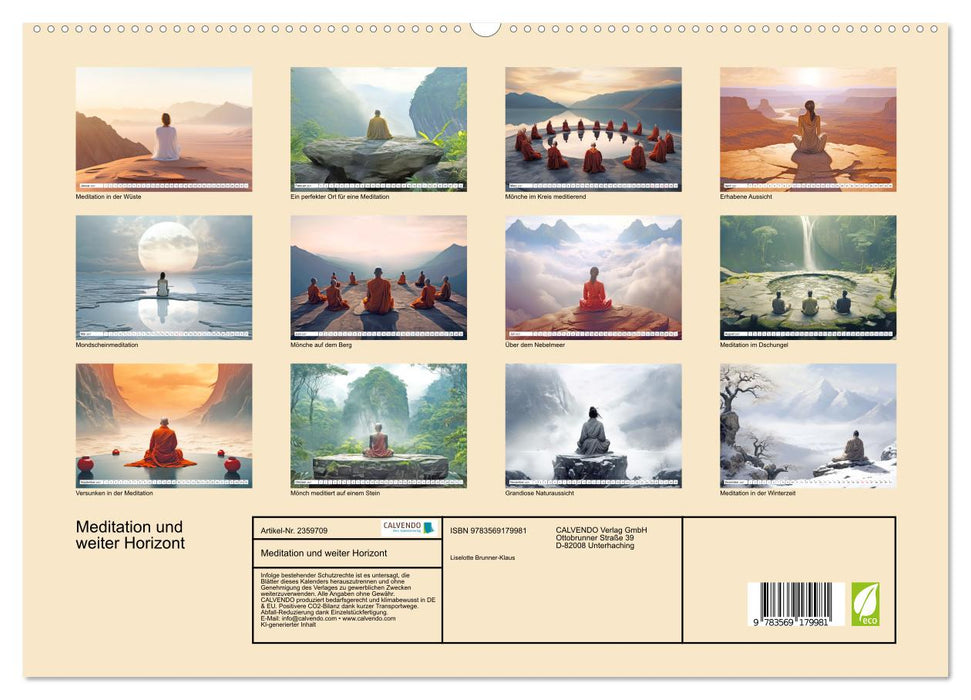 Meditation und weiter Horizont (CALVENDO Premium Wandkalender 2027)
