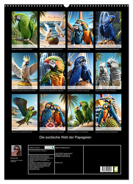 Die exotische Welt der Papageien (CALVENDO Wandkalender 2027)