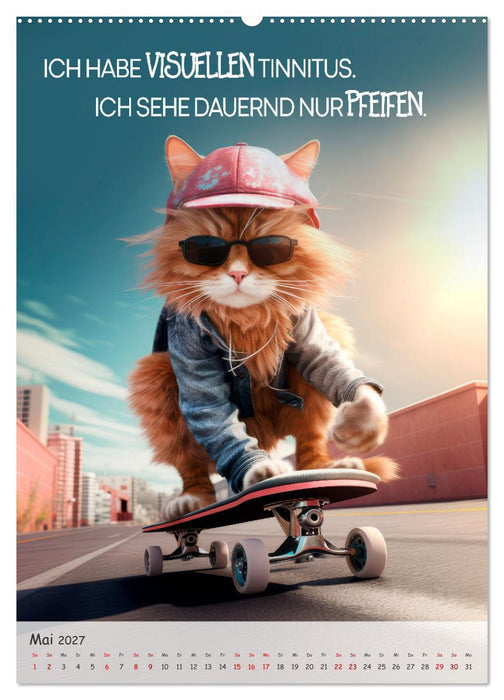 COOLE KATZEN Sprücheklopfer (CALVENDO Wandkalender 2027)