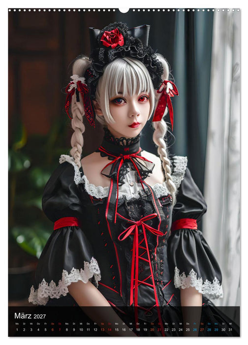 Anime-Girls - Japanische Kawaii-Schönheiten im Anime-Stil (CALVENDO Wandkalender 2027)
