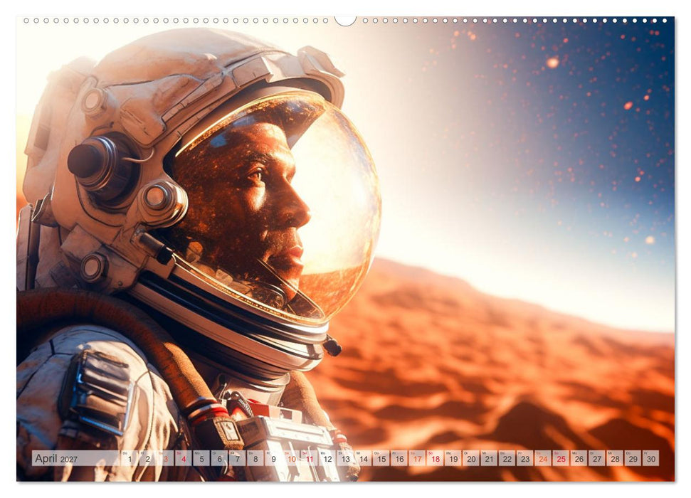 Astronaut - Unterwegs in der Galaxie (CALVENDO Wandkalender 2027)