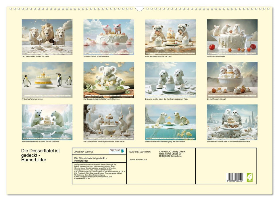Die Desserttafel ist gedeckt - Humorbilder (CALVENDO Wandkalender 2027)