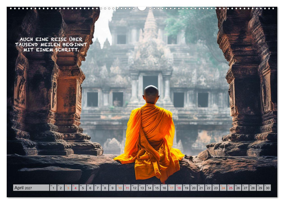 Buddhistische Sprüche (CALVENDO Premium Wandkalender 2027)