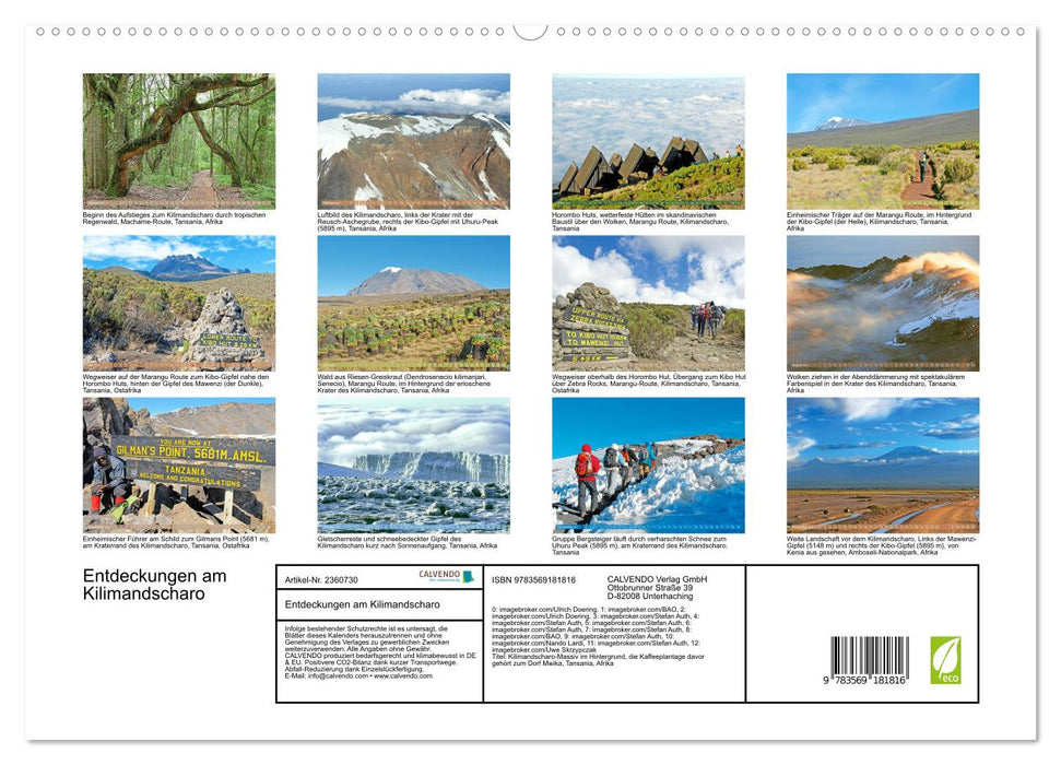 Entdeckungen am Kilimandscharo (CALVENDO Premium Wandkalender 2027)