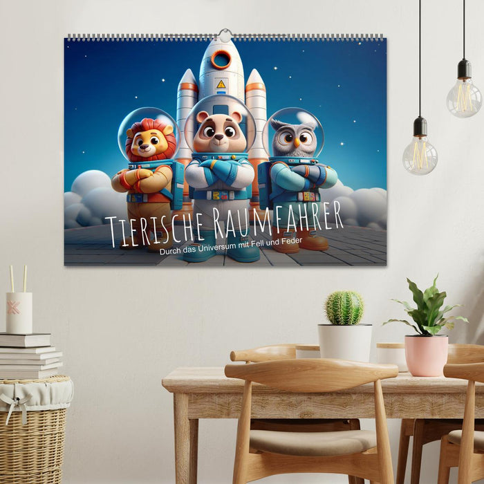 Tierische Raumfahrer: Durch das Universum mit Fell und Feder (CALVENDO Wandkalender 2027)