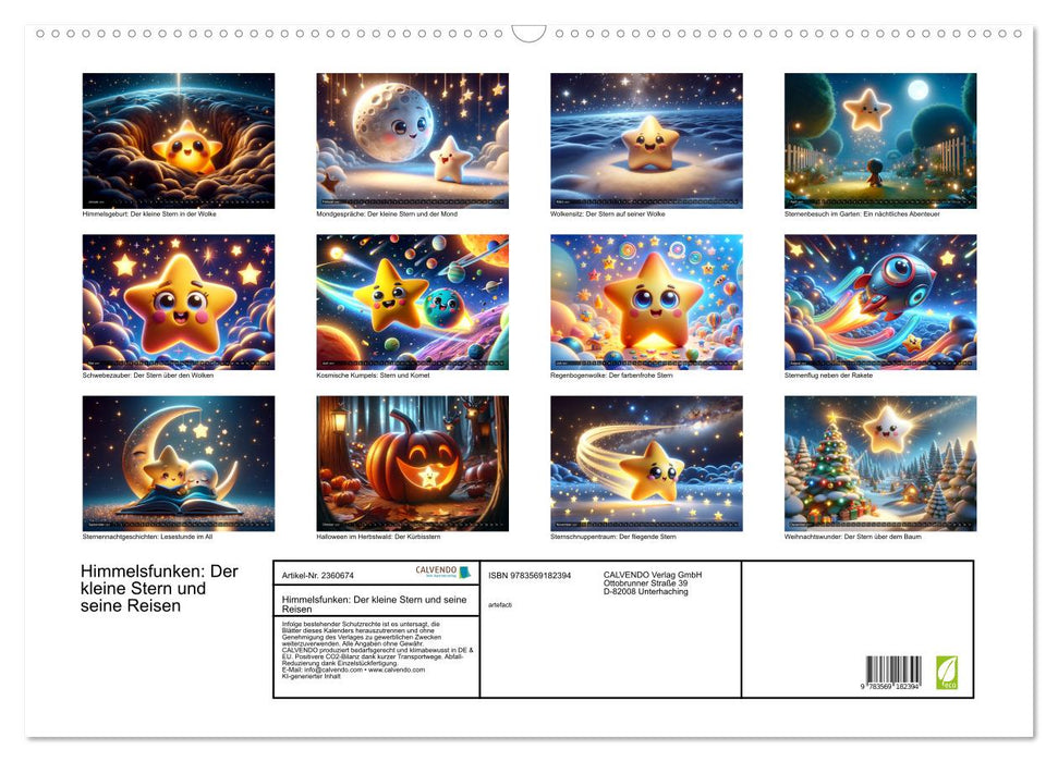 Himmelsfunken: Der kleine Stern und seine Reisen (CALVENDO Wandkalender 2027)