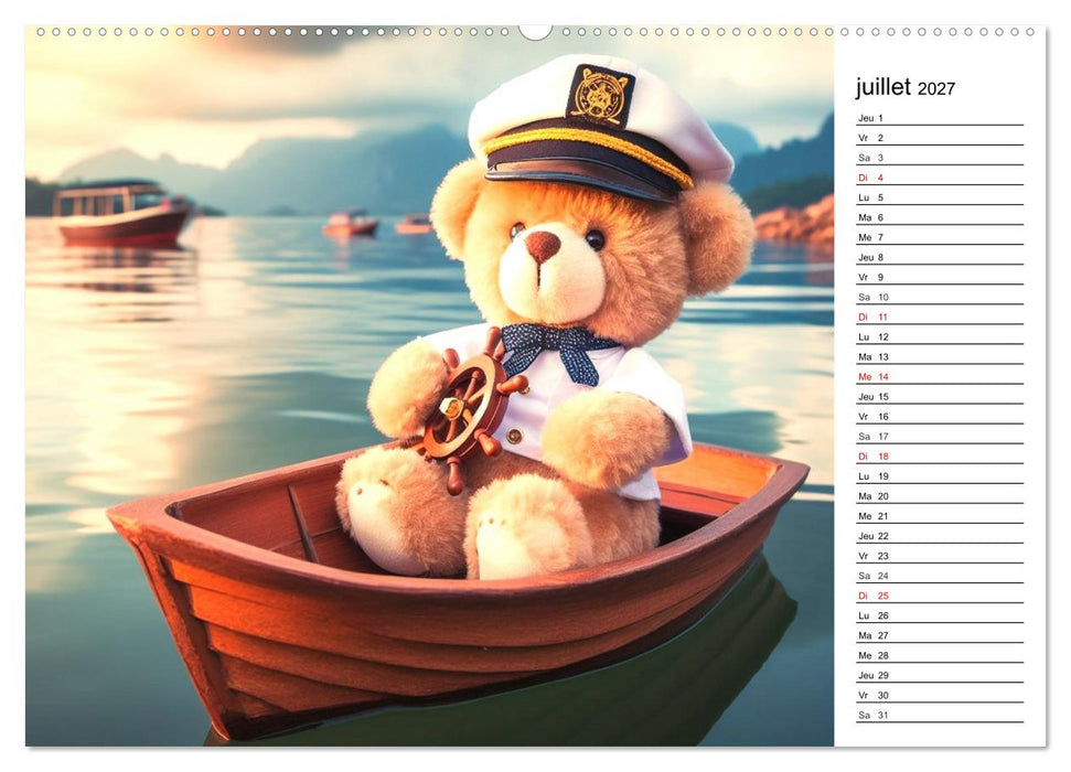 Un voyage enchanté au pays des oursons -Des oursons créés par l'IA (CALVENDO Calendrier supérieur 2027)