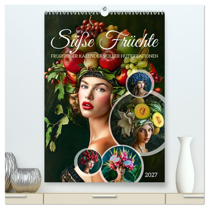Süße Früchte - Fruchtiger Kalender voller Hutkreationen (CALVENDO Premium Wandkalender 2027)