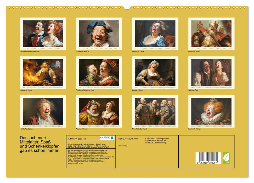 Das lachende Mittelalter. Spaß und Schenkelklopfer gab es schon immer! (CALVENDO Premium Wandkalender 2027)