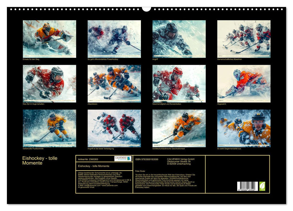 Eishockey - tolle Momente (CALVENDO Wandkalender 2027)