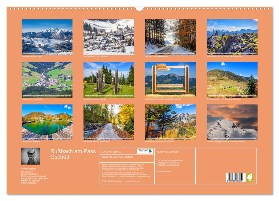 Rußbach am Pass Gschütt (CALVENDO Wandkalender 2027)
