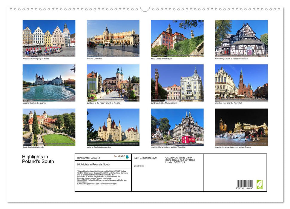 Highlights in Poland's South (CALVENDO Monthly Calendar 2027)
