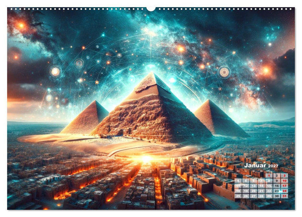 Weltwunder: Antike und neue: Visualisiert durch Moderne KI-Kunst (CALVENDO Wandkalender 2027)