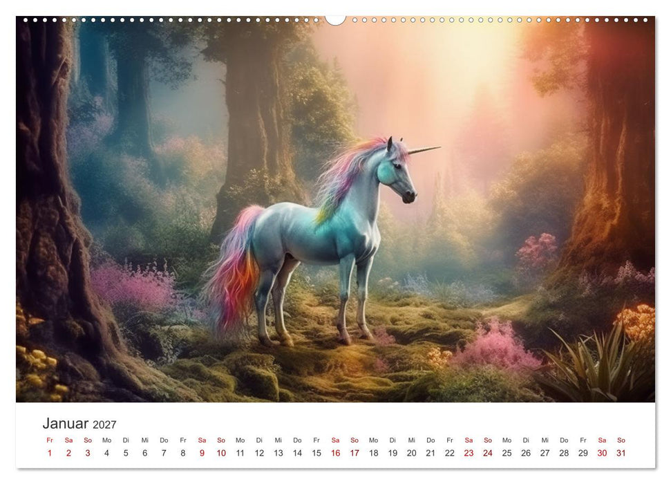 Magische Momente im Land der Einhörner (CALVENDO Wandkalender 2027)