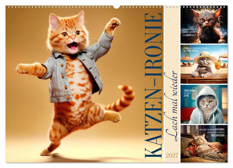 KATZEN-IRONIE Lach mal wieder (CALVENDO Wandkalender 2027)