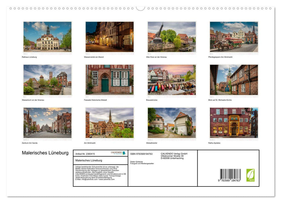 Malerisches Lüneburg (CALVENDO Premium Wandkalender 2027)