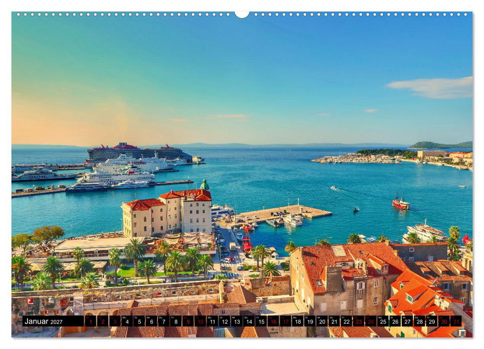 DALMATIEN - KROATISCHE KÜSTE - Split mit Umgebung (CALVENDO Wandkalender 2027)