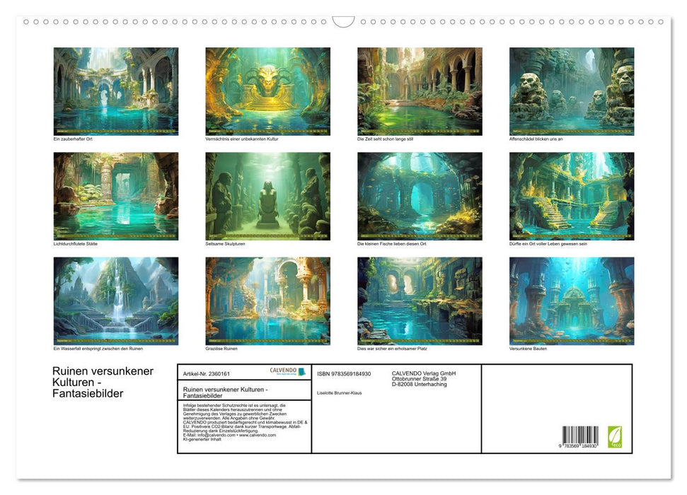 Ruinen versunkener Kulturen - Fantasiebilder (CALVENDO Wandkalender 2027)