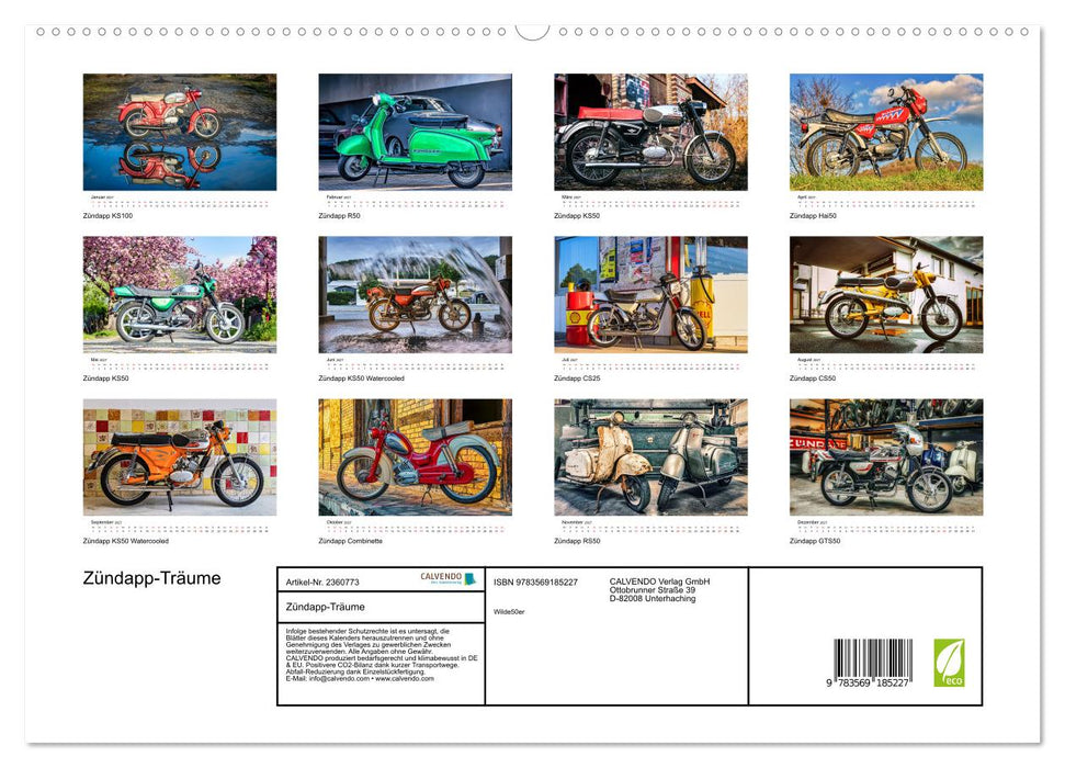 Zündapp-Träume (CALVENDO Premium Wandkalender 2027)