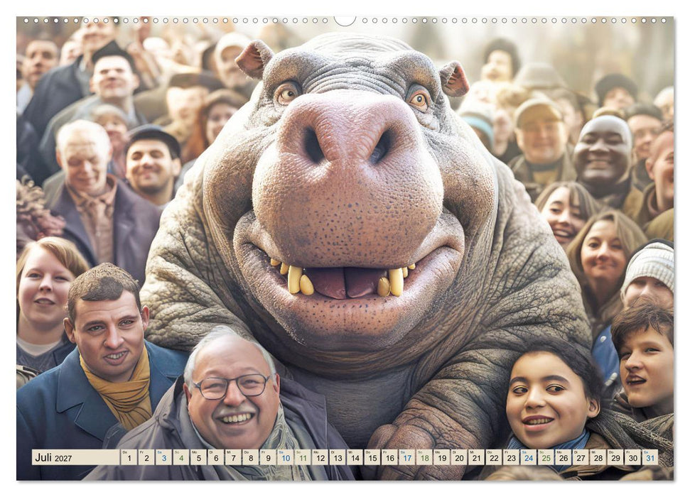 Gutmütige Giganten – Humorbilder (CALVENDO Premium Wandkalender 2027)