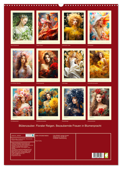 Blütenzauber. Floraler Reigen. Bezaubernde Frauen in Blumenpracht (CALVENDO Wandkalender 2027)