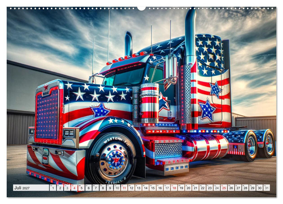 Faszination Truck: KI-Designs von Lack und Leistung (CALVENDO Premium Wandkalender 2027)