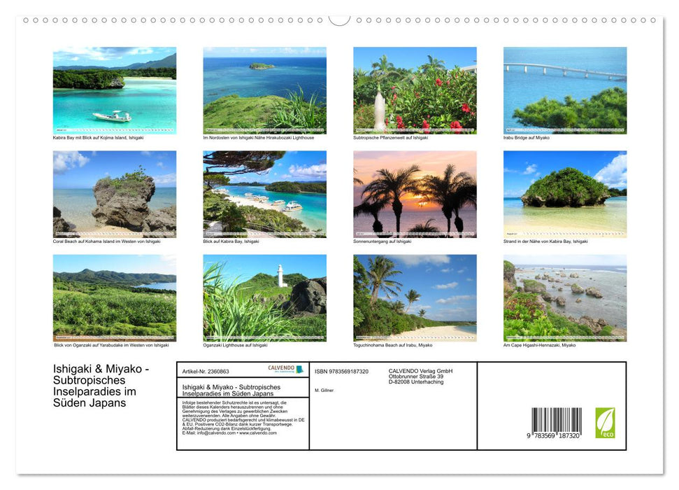 Ishigaki & Miyako - Subtropisches Inselparadies im Süden Japans (CALVENDO Premium Wandkalender 2027)