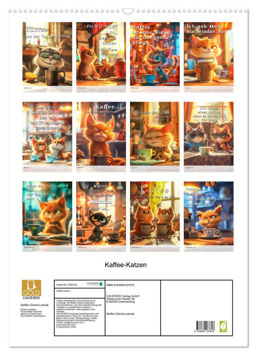 Kaffee-Katzen (CALVENDO Wandkalender 2027)