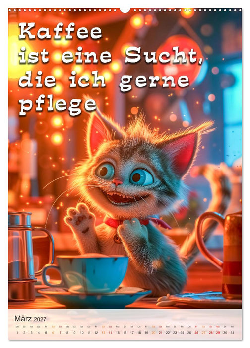 Kaffee-Katzen (CALVENDO Wandkalender 2027)