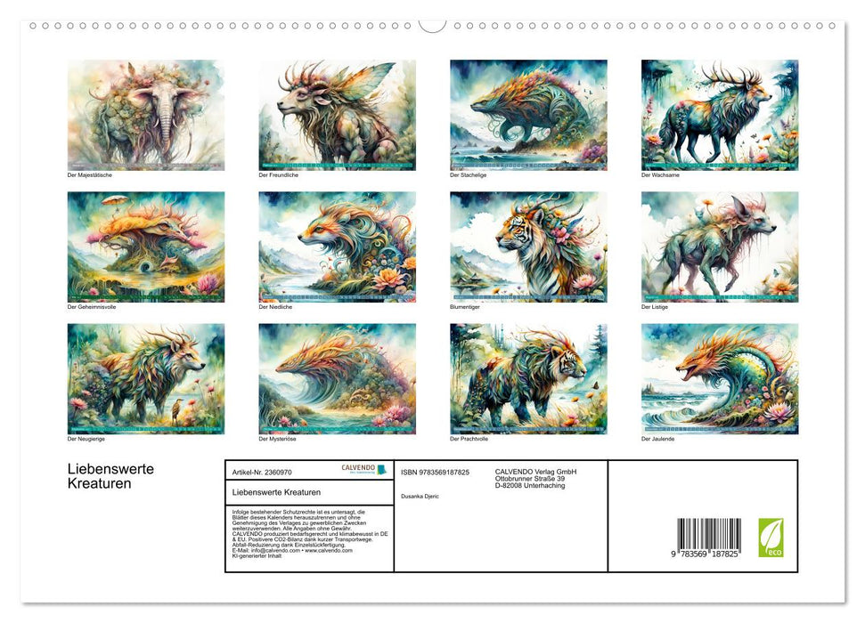 Liebenswerte Kreaturen (CALVENDO Premium Wandkalender 2027)