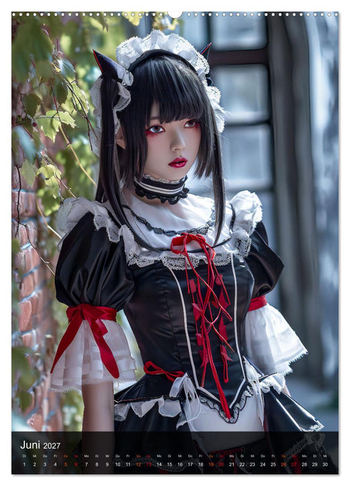 Anime-Girls - Japanische Kawaii-Schönheiten im Anime-Stil (CALVENDO Premium Wandkalender 2027)