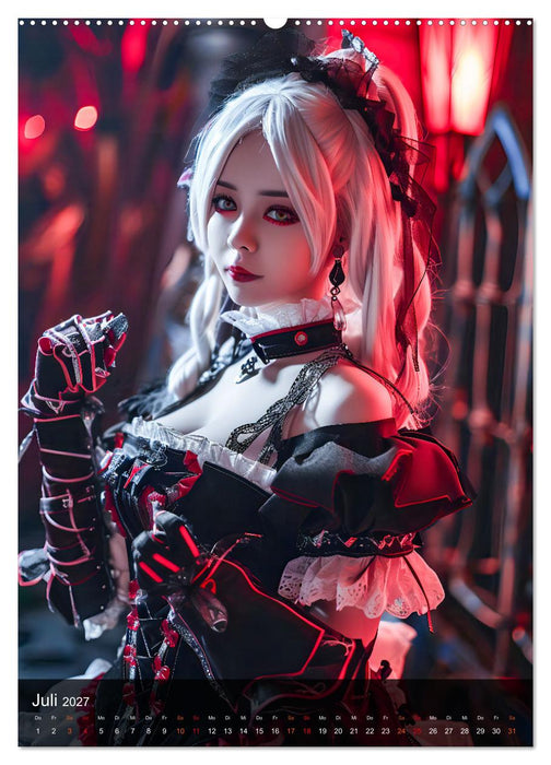 Anime-Girls - Japanische Kawaii-Schönheiten im Anime-Stil (CALVENDO Premium Wandkalender 2027)
