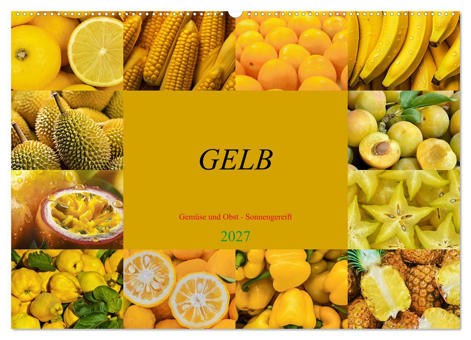 GELB - Gemüse und Obst - Sonnengereift (CALVENDO Wandkalender 2027)