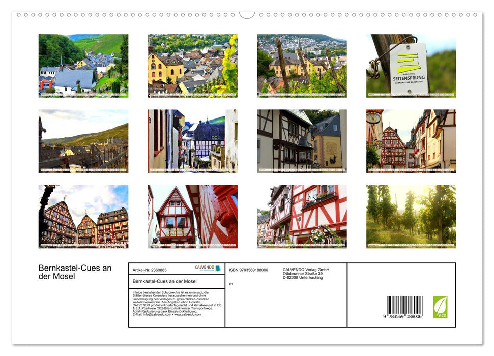 Bernkastel-Cues an der Mosel (CALVENDO Premium Wandkalender 2027)