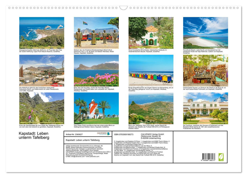 Kapstadt: Leben unterm Tafelberg (CALVENDO Wandkalender 2027)
