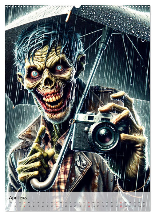 Zombie Selfies - Ein humorvoller Blick auf das untote Dasein (CALVENDO Wandkalender 2027)