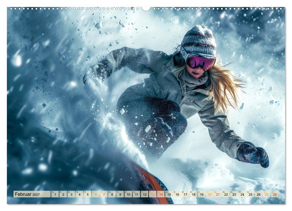 Snowboarden - tolle Momente (CALVENDO Wandkalender 2027)
