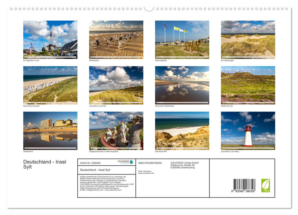 Deutschland - Insel Sylt (CALVENDO Premium Wandkalender 2027)