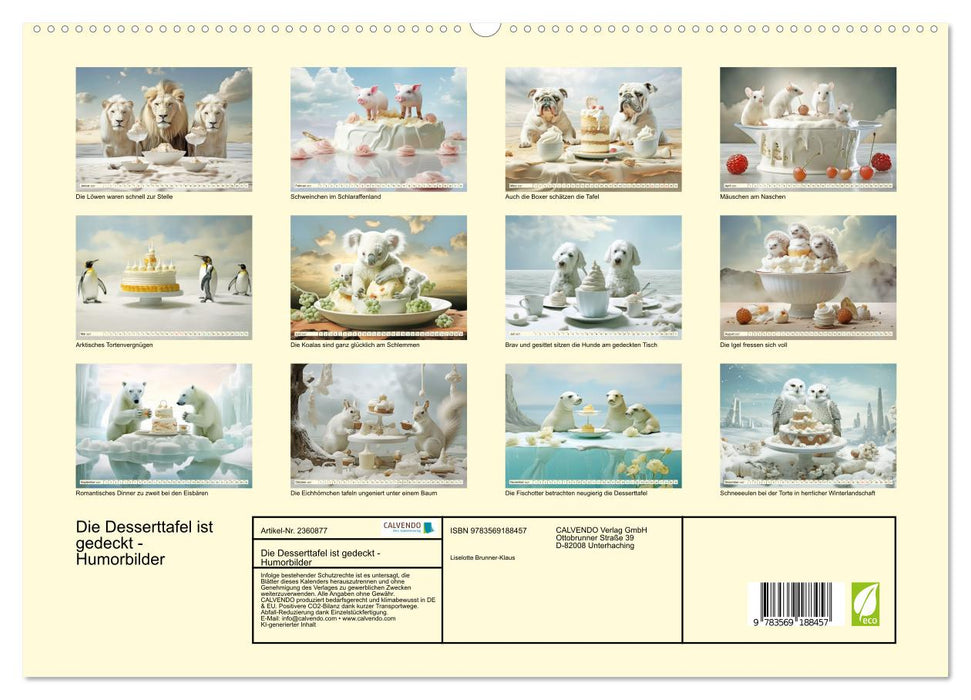 Die Desserttafel ist gedeckt - Humorbilder (CALVENDO Premium Wandkalender 2027)