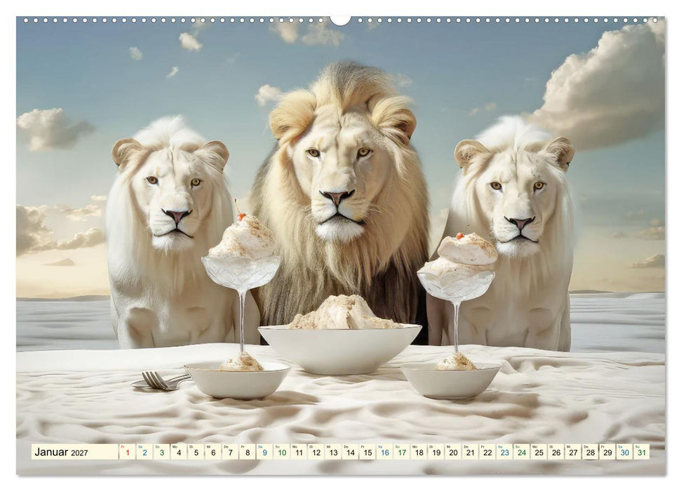 Die Desserttafel ist gedeckt - Humorbilder (CALVENDO Premium Wandkalender 2027)