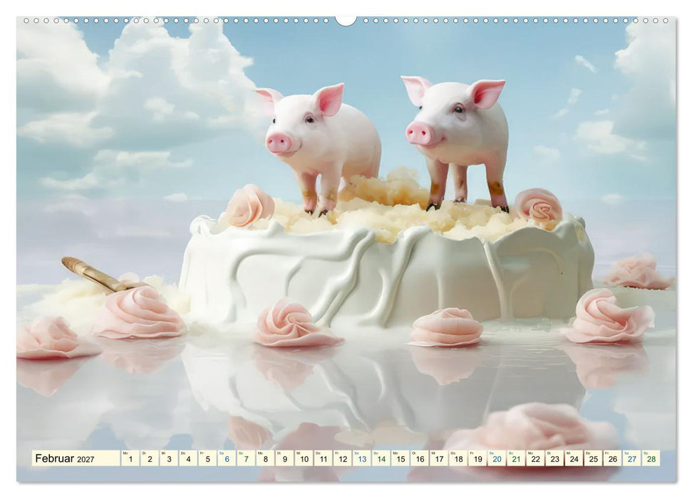 Die Desserttafel ist gedeckt - Humorbilder (CALVENDO Premium Wandkalender 2027)