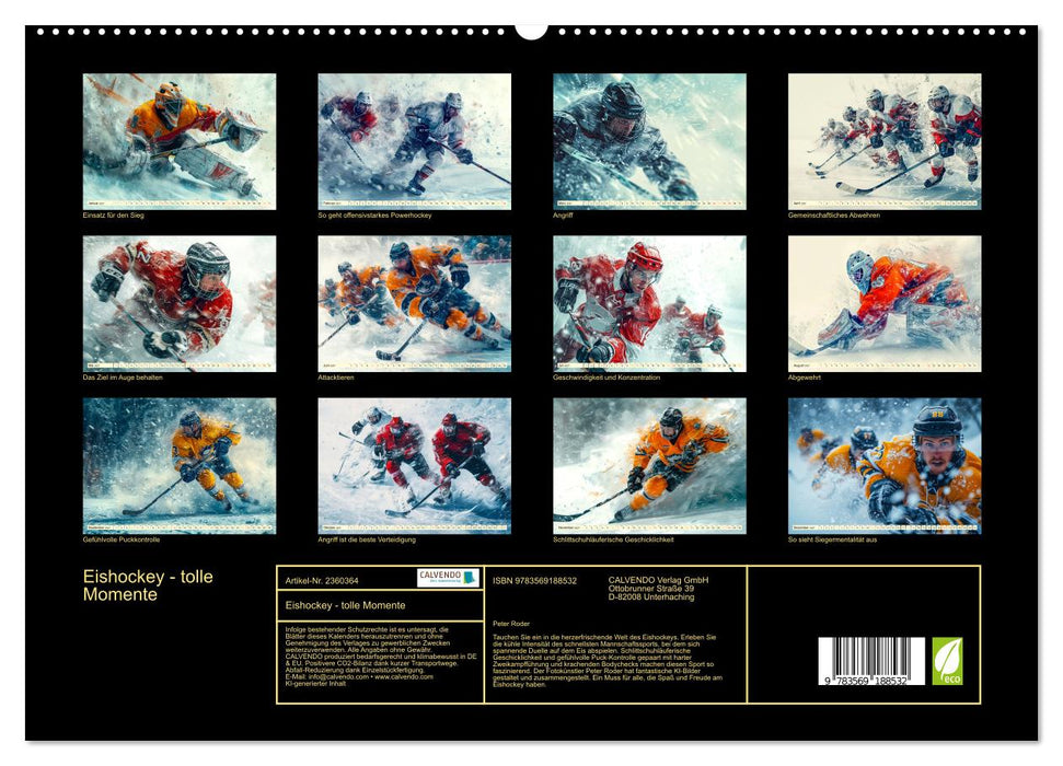 Eishockey - tolle Momente (CALVENDO Premium Wandkalender 2027)